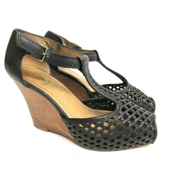 Frye Shoes - Frye Gwen Woven T Straps Wedge Sandals